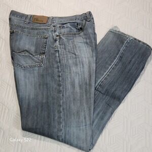 Wrangler‎ Jeans Co. Men 34 Vintage Relaxed Straight Leg Denim Distressed ragged